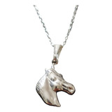 Cadena Collar Cabeza De Caballo Hombre Plata Ley 925 + Caja