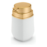 Porta Sabonete Liquido Branco/dourado Fosco Conceito 450ml