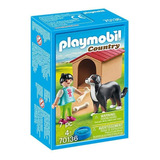 Playmobil - Cachorro Com Casinha E Menina