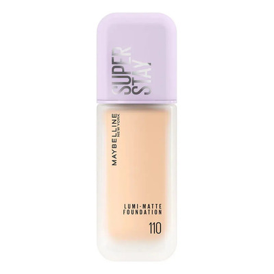 Maybelline Super Stay Lumi Matte Base de Maquillaje Líquida, Alta Cobertura con Acabado Mate Luminoso, Tecnología Lightwear 30H de Duración, Tono 110, 30 ml | Envío gratis