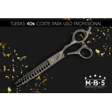 Tijeras De Corte 40% Uso Profesional Mb5 De Cobalto 