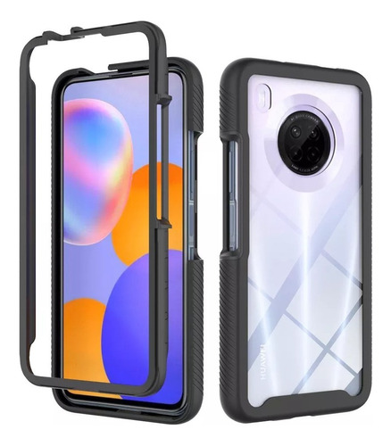 Funda Uso Rudo Reforzada Transparente Huawei Y9s Y9a