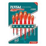 Set Kit Juego 6 Destornilladores Aislados Total Thtis566