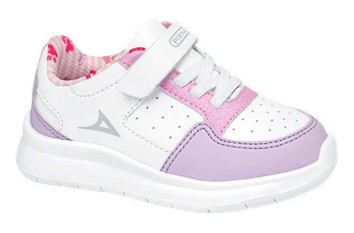 Tenis Casual Urbano Pirma Blanco/rosa/lila Niña 5524