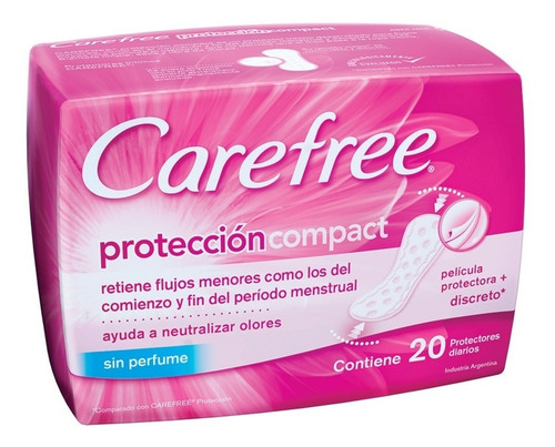 Protector Diario Carefree Proteccion Compact X 20 Unid