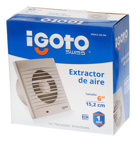 Extractor 6 Igoto Blanco Empotrable 18w