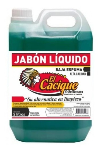 Jabon Liquido Para Lavarropas Cacique X 5lts (cod. 2516)