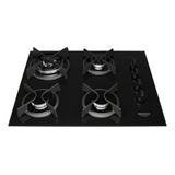 Cooktop 4b Preto Com Mesa De Vidro Tripla Chama Dako Bivolt