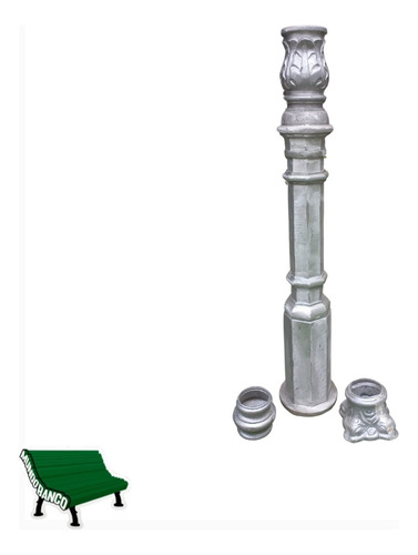 Kit Para Columna Galería Pergola Alero 3 Pulgadas Extra Alto