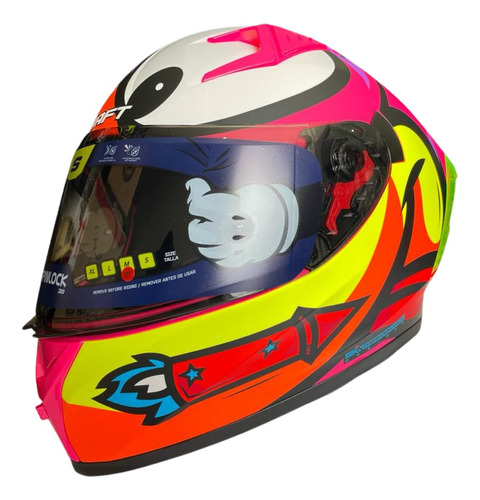 Casco Shaft Sh526 Fucsia Mate Tnt Mica Humo Cerrado