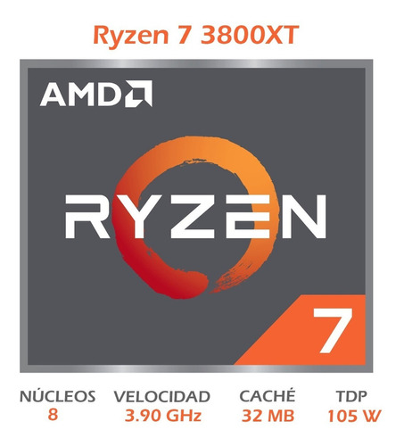 Procesador Amd Ryzen 7 3800xt 3.9ghz 8 Nucleos Am4