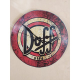 Reloj De Chapa Vintage Retro Para Pared - Duff 30cm Diam
