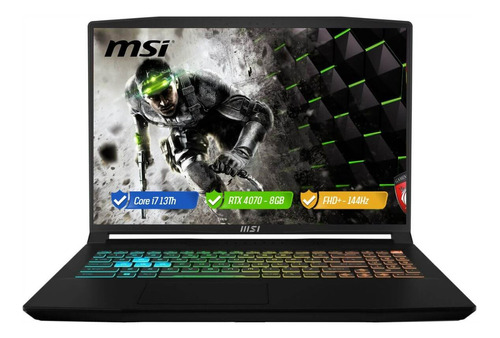 Portátil Gamer Msi Crosshair Core I7 13th Rtx 4070 1tb 64gb