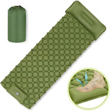 Colchoneta Inflable Con Almohada Acampar Inflado Bomba Pie