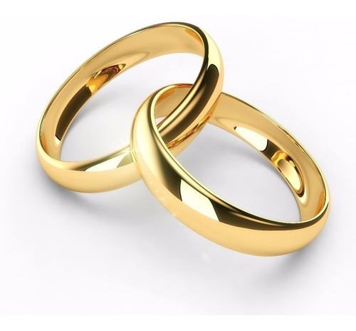 Alianças De Casamento Em Ouro 18k Legítimo 4mm 3 Gramas 