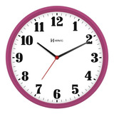 Relógio De Parede Herweg Quartz 26 Cm 6126 Rosa