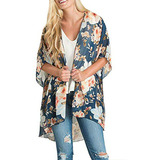 Wocachi - Cárdigan Tipo Kimono Para Mujer, Blusas Con Hombro