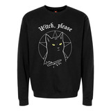 Buzo Estampado Varios Diseños Gatito Negro Witch Please