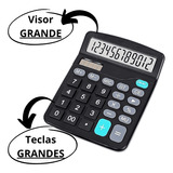 Calculadora Mesa Escritório Número Display Grande 12 Dígitos Cor Preto