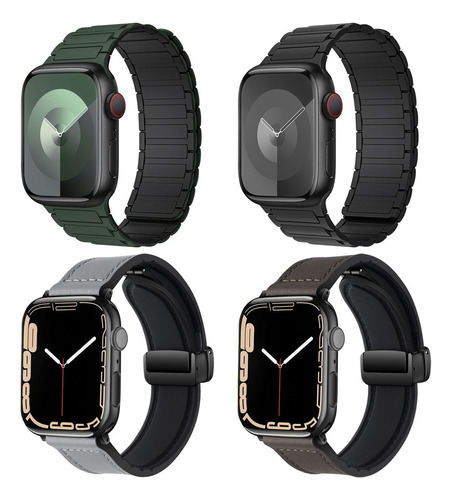 4 Correa Mica Cristal Para Apple Watch Iwatch Ultra Se 9 8 7