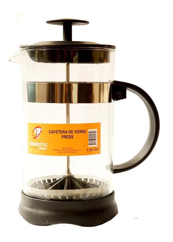 Cafetera 1 Litro Filtro Vidrio Press Espumadera Leche Oferta