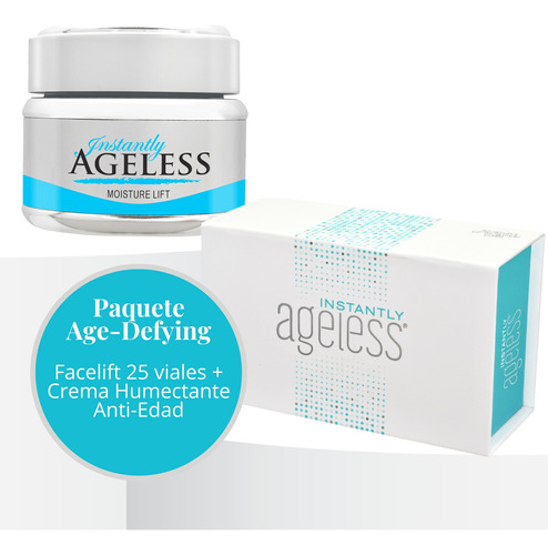 Instantly Ageless Jeunesse Kit 25 Viales + Crema Hidratante