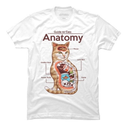 Playera Camiseta Gato Anatomia Todas Tallas Unisex Moda