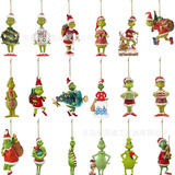 18 Pzs De Decoración Colgante For Árbol De Navidad Grinch,w5