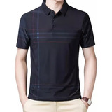 Polo De Seda Con Solapa Para Hombre