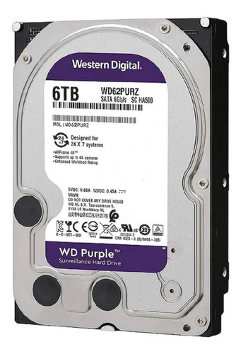 Disco Duro Interno Western Digital Wd Purple Wd62purz 6tb