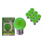 Foco Led Bombilla Decorativo Verde 4w Base E27 10 Piezas