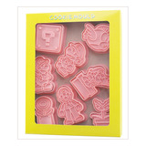 Set De 8 Cortadores De Galletas Cartoon Cookie Moulds