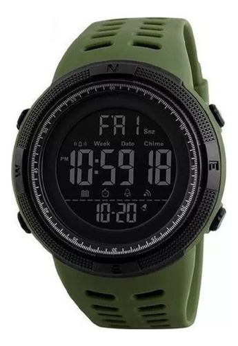 Reloj Skmei 1251 Tactico Militar Digital Sumergible Verde