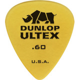 Palheta Dunlop Ultex 0.60mm Pacote Com 12 Cor Amarelo Tamanho Fino