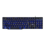 Teclado Gamer Iluminado Led Semi-mecânico Com 3 Cores