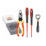 Set Pinza Aislada 1000 Volts 2628s-180 Plano Phillips 3 Pzas