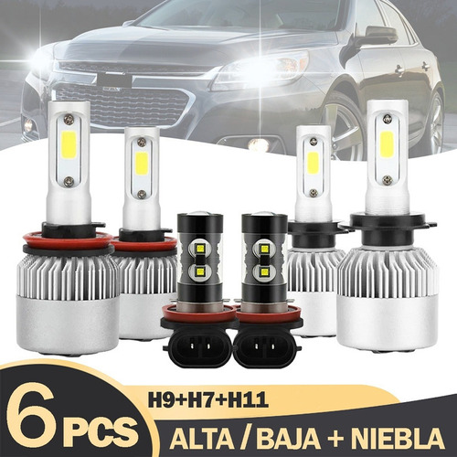 Luz Alta/baja/niebla Kit Faros Led 8000lm Para Chevrolet