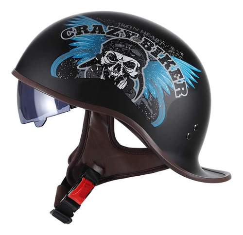 Casco Abierto Para Hombre, Casco Retro Cruiser Chopper