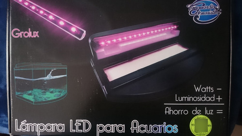 Lampara Led Grolux Con Tapa Para Acuario Panoramico