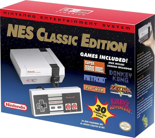 Nintendo Nes Classic Mini Nueva Original + 30 Juegos /u