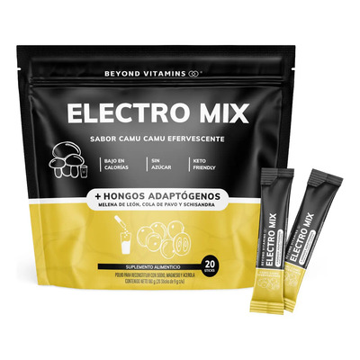 Electrolitos Con Hongos Adaptogenos en Polvo - Nootropico - Energetizante - Hidratación Baja En Calorías | Rehidratación - 20 Sticks - Pre Entreno - Pre Workout Hidratante Camu Camu Efervecente | MercadoLibre