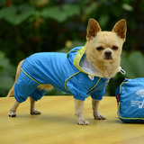 Capa De Chuva Para Cachorro Roupa Pet Azul