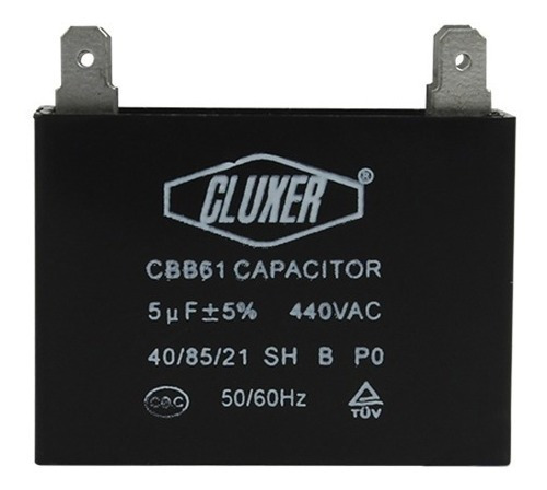 Capacitor De Ventilador, 5mf, 440vac +-5 %,50/60 Hz, Cluxer