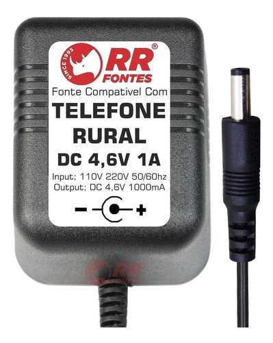 Fonte Carregador 4,6v 700ma Telefone Celular Rural Cromus