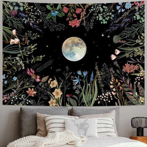 Amhokhui Moonlit Garden Tapestry Moon Tapestry Flower Tap Aa