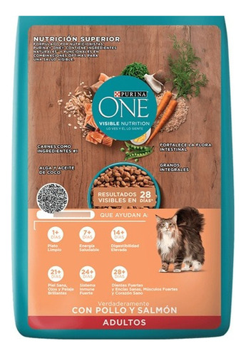 Alimento Gatos Purina One Pollo Salmon Adultos 2 Kg