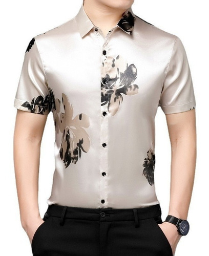 Camisas Plateadas De Diseñador, Ropa Coreana Para Hombre 202