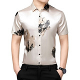 Camisas Plateadas De Diseñador, Ropa Coreana Para Hombre 202
