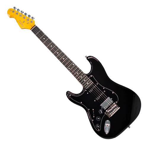 Guitarra Canhota Phx St-h Alv Bk Lh Premium Strato Hss Black