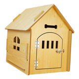 Casa De Madera Para Mascotas Con Techo 40cmx39cmx45cm